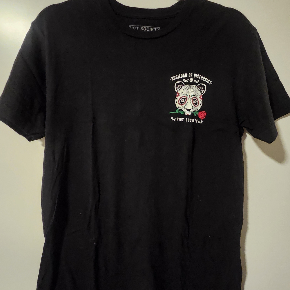 Black T-Shirt with Owl Graphic